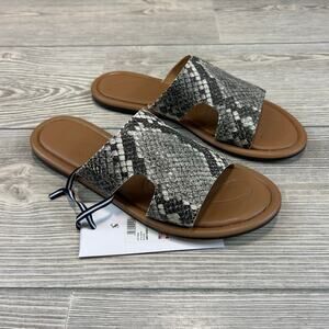 Joules Avondale Leather Snake Print Sandals - NIB - Size 6